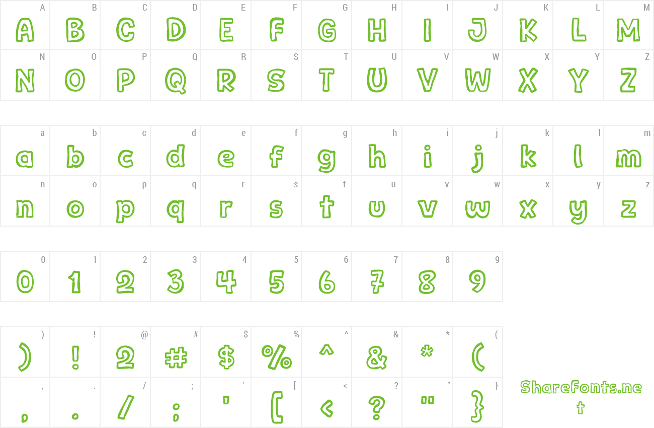 Font Outline Style preview